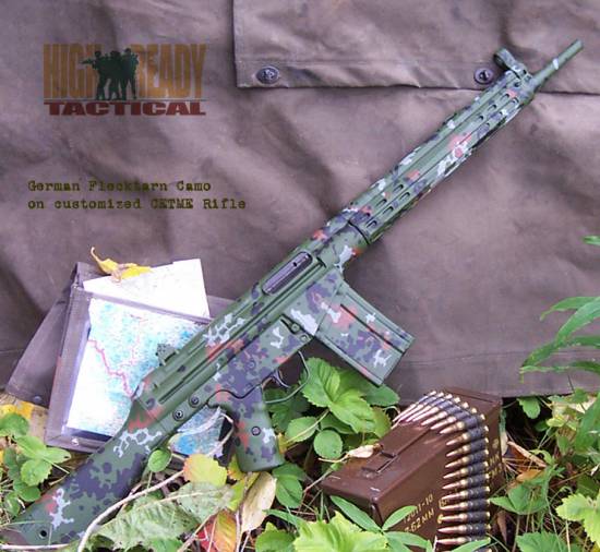 CETME Rifle in German Flecktarn Camouflage