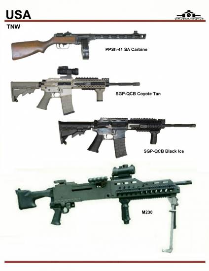 США: TNW PPsh-41 SA Carbine, SGP-QCB, M-230