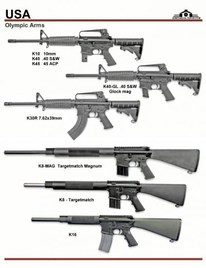 США: Olympic Arms K10, K40, K45, K30R, K8, K16