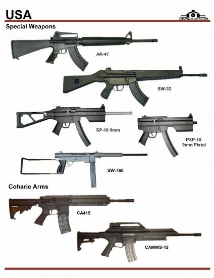 США: Special Weapons AR-47, SW-32, SP-10, ...