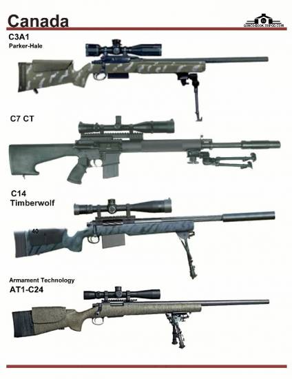 Канада: C3A1, C7 CT, C14 Timberwolf, Armament ...