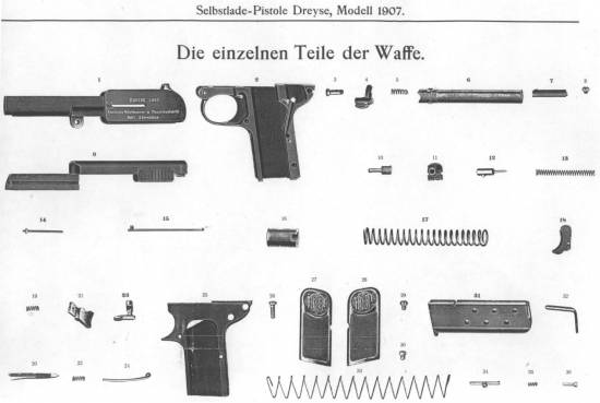 Selbstlade-Pistole Dreyse, Model 1907
