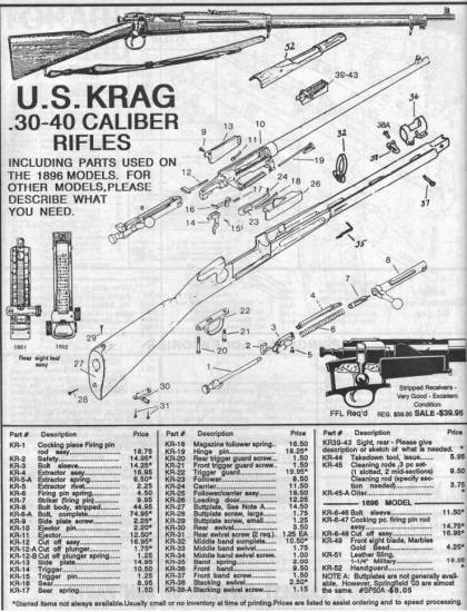 U.S. KRAG .30-40 CALIBER RIFLES