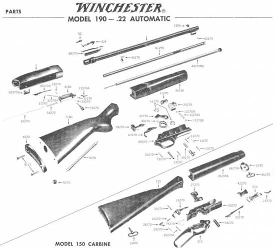 Winchester mod 190 22LR, Mod 150