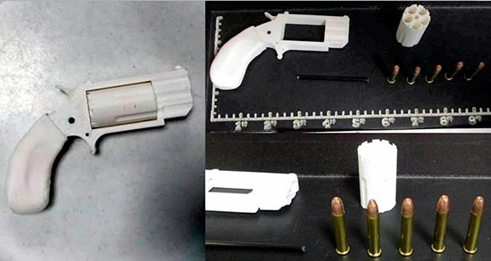 Револьвер, напечатанный на 3D-принтере