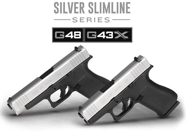 Glock G43X и Glock G48 с серебристым затвором из нержавеющей стали
