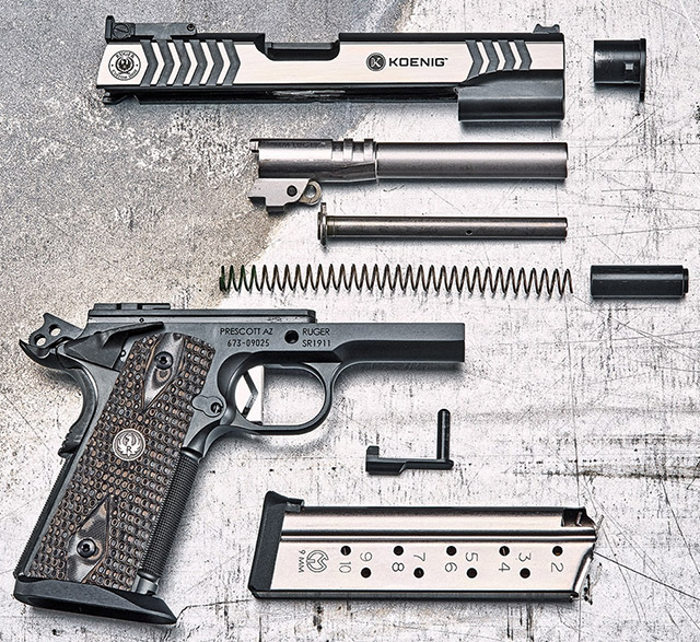 Неполная разборка пистолета Ruger Custom Shop SR1911