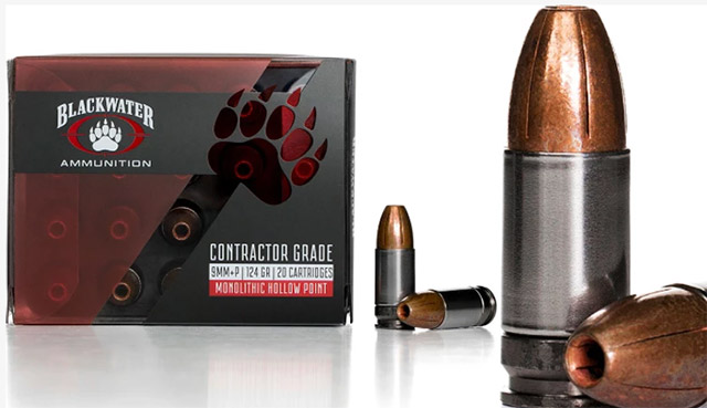 Blackwater Ammunition CG 9MM+P MHP