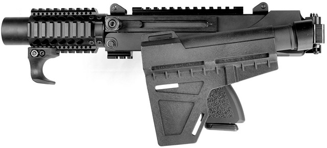 Пистолет MPA35DMG со сложенным плечевым упором