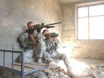 Снайперская команда Армии США в Афганистане