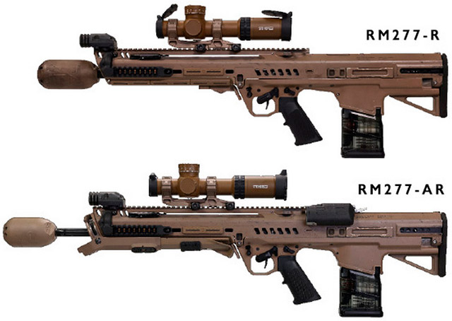 Доработанные образцы оружия (винтовка RM277-R и пулемёт RM277-AR) фирмы General Dynamics из программы NGSW