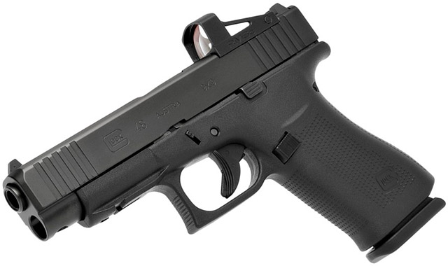 Glock 48 MOS серии Slimline с миниатюрным коллиматорным прицелом Shield RMS