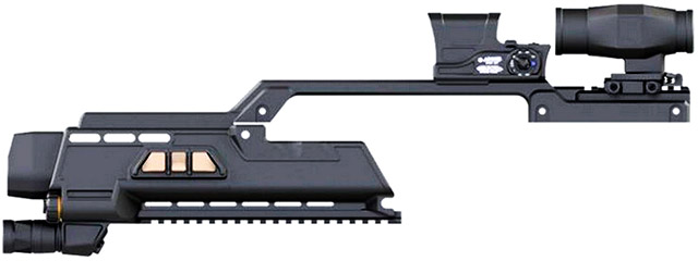 Модульное цевьё Wilcox Fusion System для винтовки HK G36 с коллиматорным прицелом и откидной насадкой
