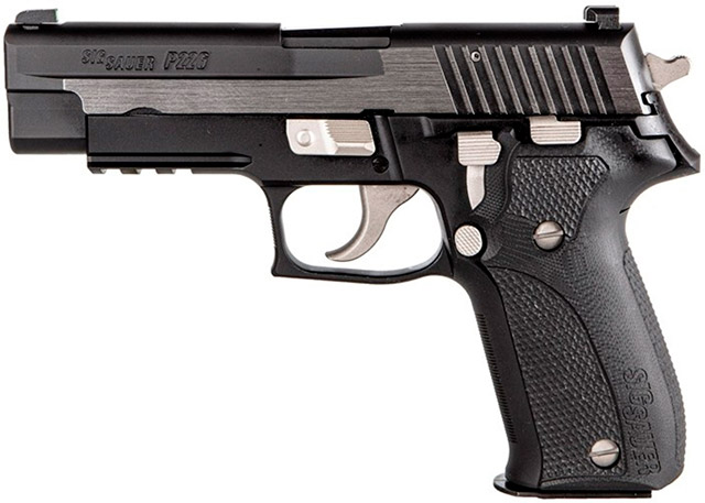 P226 это полноразмерный пистолет. На моделях Equinox, рамка чёрная анодированная, а затвор из нержавеющей стали Nitron