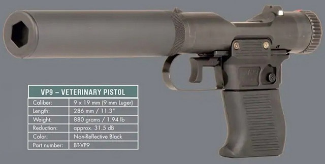 Ветеринарный 
пистолет B&T VP9