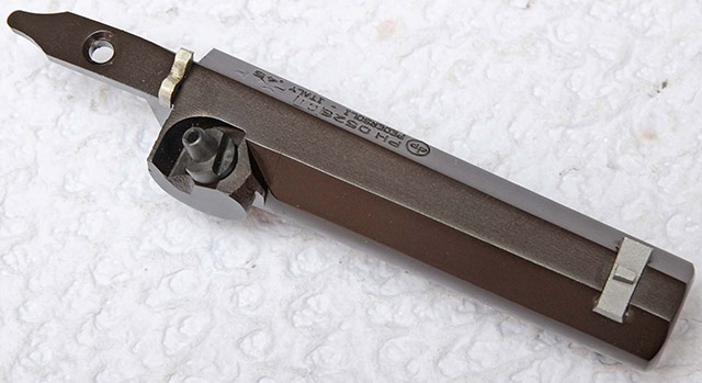 Ствол пистолета Philadelpia Deringer снят с рукоятки.; Обратите внимание на регулируемую по бокам
мушку