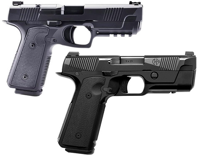 Пистолет Daniel Defense H9 (вверху) внешне заметно отличается от модели Hudson H9