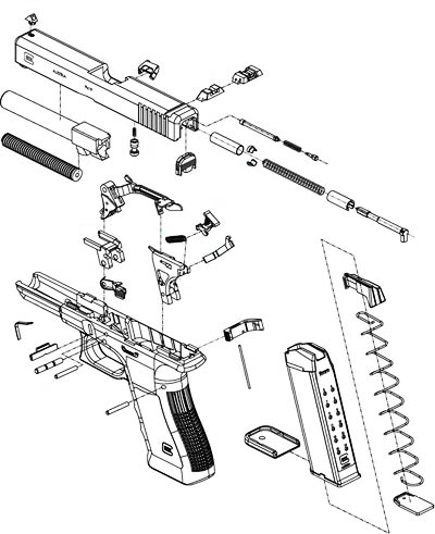 Glock 17 взрыв-схема