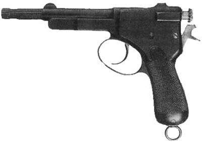 пистолет Krnka, проходивший в 1898 году испытания в Швейцарии