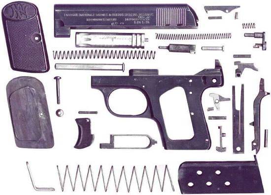 FN Browning M 1906 детали пистолета