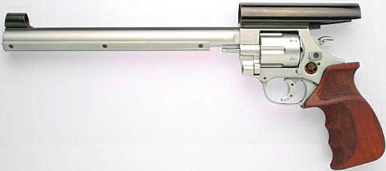 Arminius HW 9ST для стрельбы по мишеням, снабженный стволом 254 мм (273 мм) и закрытыми прицелом с целиком