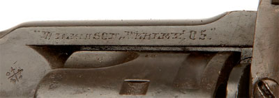 Wilkinson-Webley образца 1911 года (вид на верхнюю планку рамки)