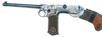 Автоматический пистолет Борхардта М.1893 кал. 7,65 мм. Прототип знаменитого Парабеллума.