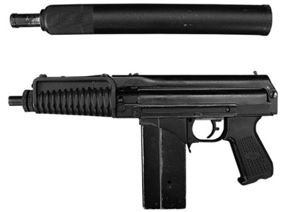 9-мм автомат 9 А-91 с прибором для беззвучно-беспламенной стрельбы расширительного типа