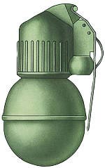Общий вид снаряженной ручной гранаты наступательной РГН
