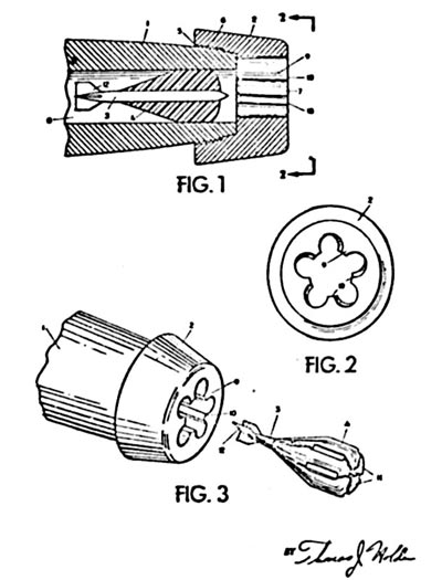 Первый патент Барра на схему выстрела со стреловидным поражающим элементом
