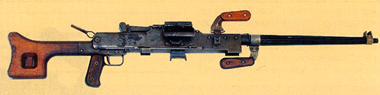 7,62-мм единый пулемет Гаранина 2Б-П-10 на сошке. Ротный вариант. Опытный образец 1955 г.