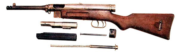 Неполная разборка пистолета-пулемета «Beretta» mod. 38/42