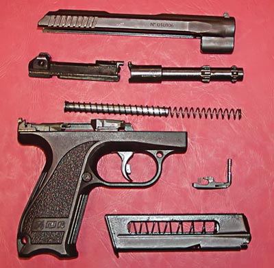 Неполная разборка пистолета Грязева-Шипунова ГШ-18