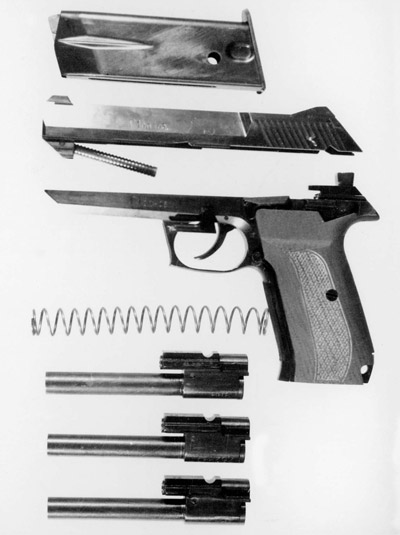 Неполная разборка 7,62/9-мм пистолета «Грач-1» со сменными стволами