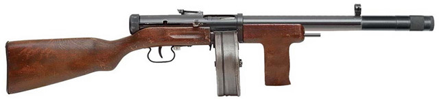 Пистолет-пулемёт Дегтярёва с интегрированным глушителем