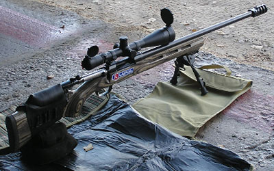 Образец тактической винтовки финской фирмы Sako, разработанной для точной стрельбы до 1500 метров патроном калибра .338 Lapua Magnum