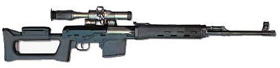 Вариант охотничего карабина «Тигр-9» с прикладом и цевьем, выполненными из стеклонаполненного полиамида. На первый взгляд перед нами снайперская винтовка Драгунова, однако форма магазина и клеймение на ствольной коробке убеждают - это «Тигр-9»
