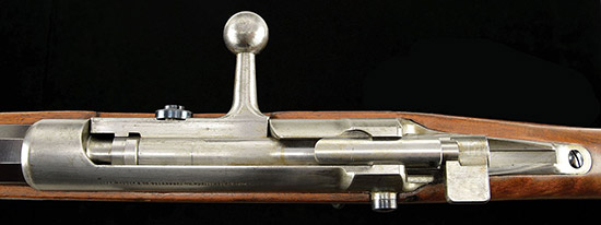 Вид на ствольную коробку Mauser-Milovanovic M 1880 сверху