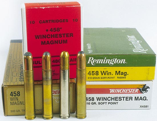 Патрон .458 Winchester Magnum.