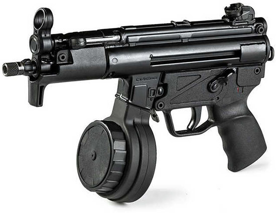 X Products X-5: барабанный магазин на 50 патронов для пистолета-пулемета H&...