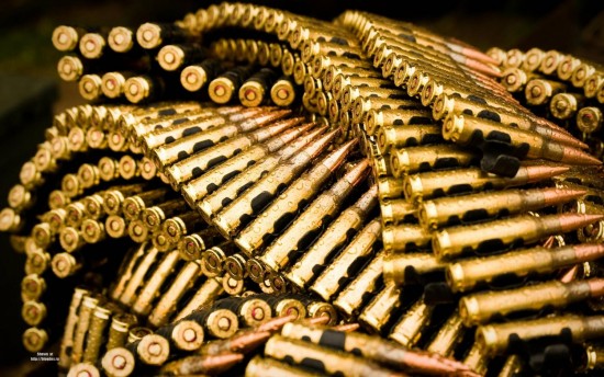 Ammunition (in machine-gun belt)
