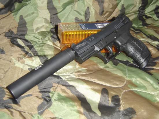 Walther P22 (with silencer)