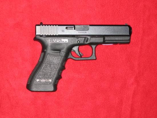 Glock 37 in .45 G.A.P. (right)