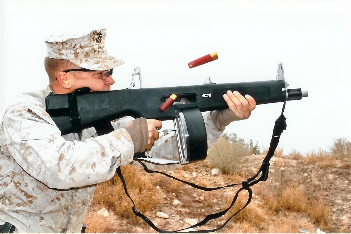AA-12 automatic shotgun.