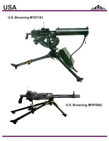 США: Browning M 1917 A1, Browning M 1919 A2