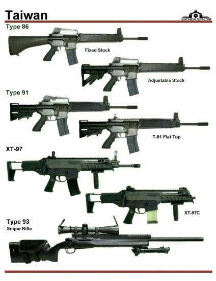 Тайвань: Type 86, Type 91, XT-97, Type 93 Sniper R