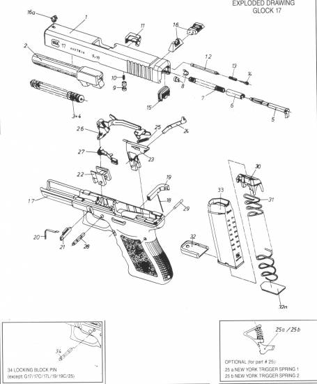 Glock 17 (exploded drawing)