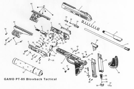 Gamo PT-85 Blowback Tactical