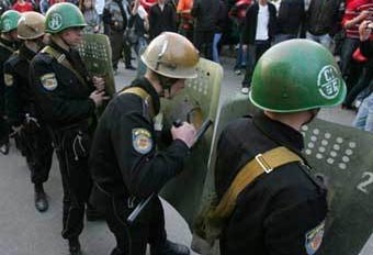 Разгон демонстрантов в Кишиневе