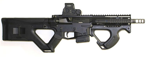 AR-15, выполненный на основе ложевой
системы CQR HERA AR15
